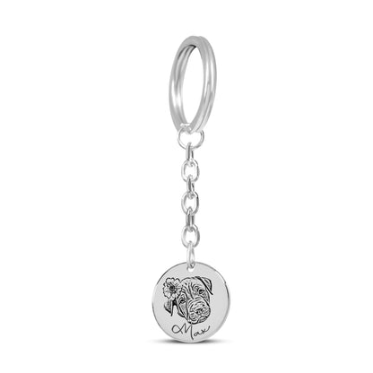 Pet Portrait Keychain